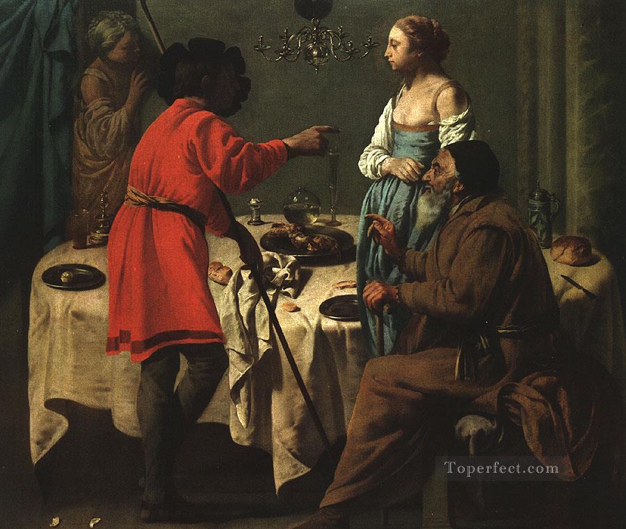 ラバンを非難するヤコブ 1627年 オランダの画家 ヘンドリック・テル・ブリュッヘン油絵